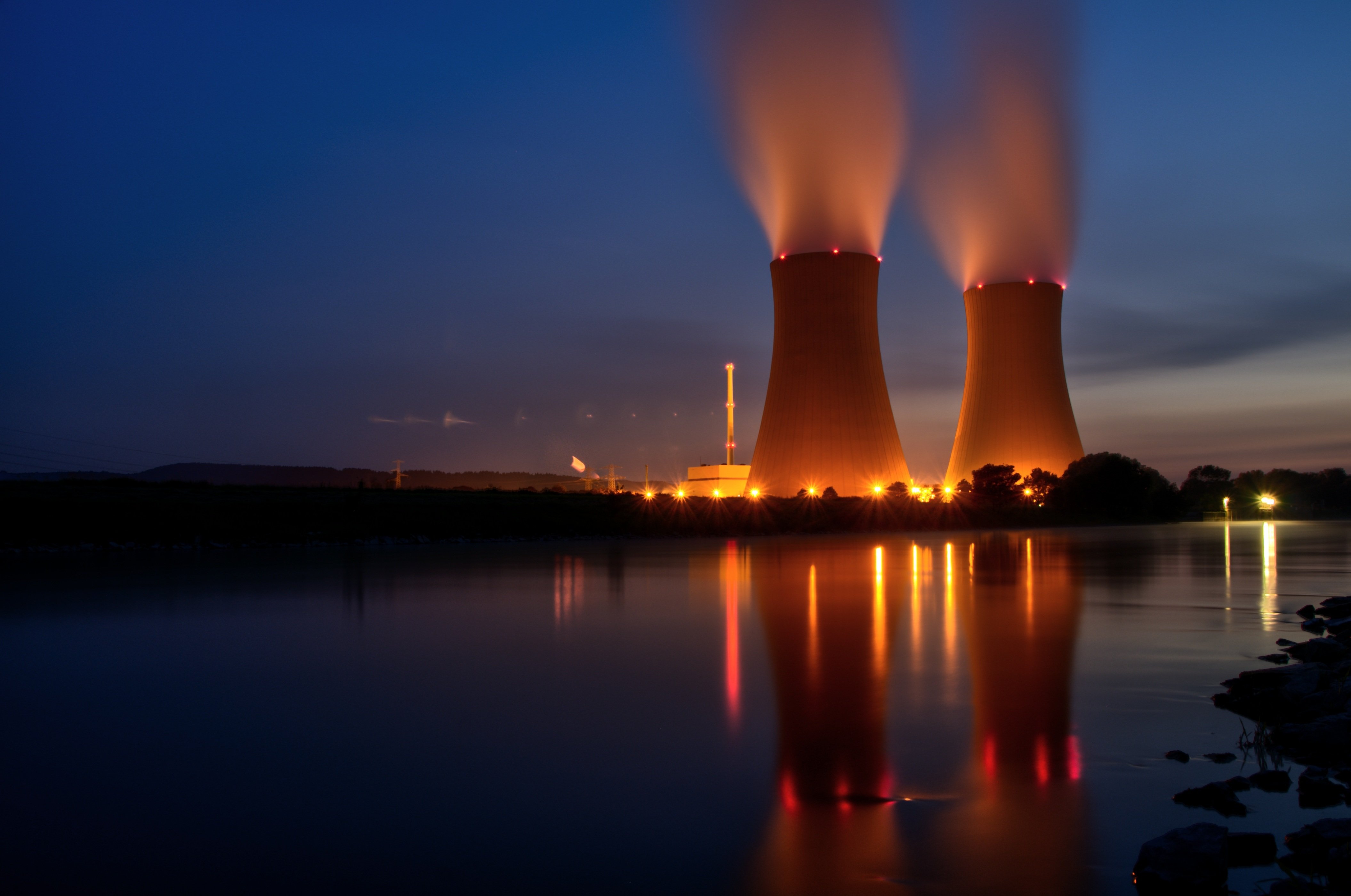 Power plant at night